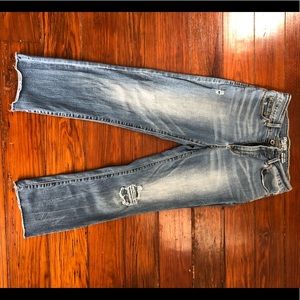 Cropped high waist jeans